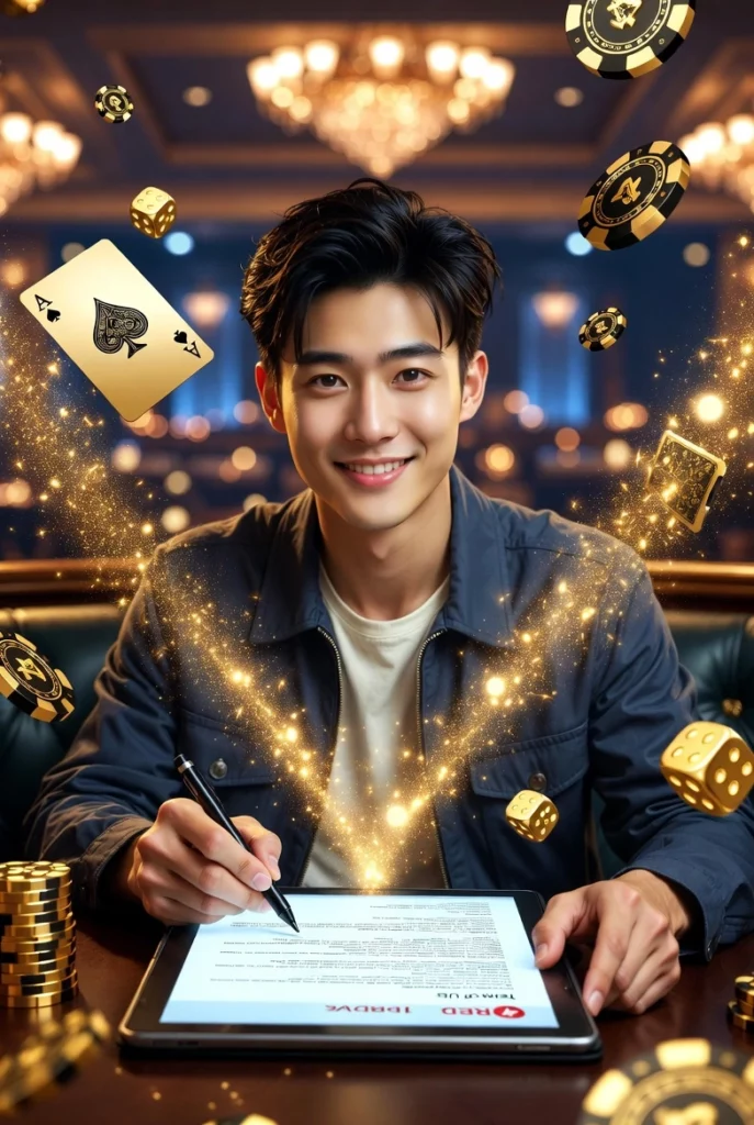 A man signing a contract